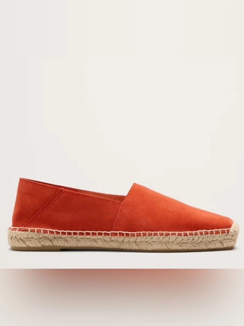 Mivano Italia Deep Orange Suede Slip On Espadrille Flat Size 8